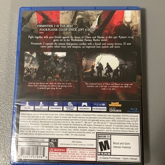 PS4 Warhammer Vermintide Deluxe Edition still sealed - Picture 2 of 4